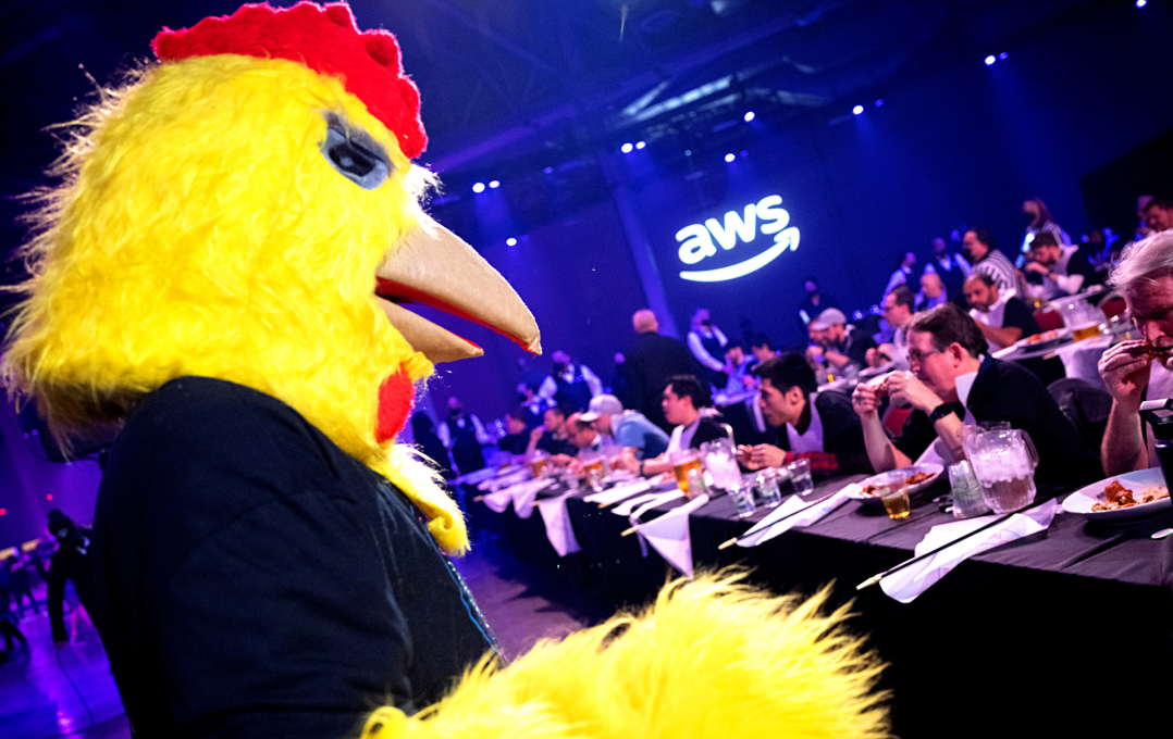 Chicken wing eating contest